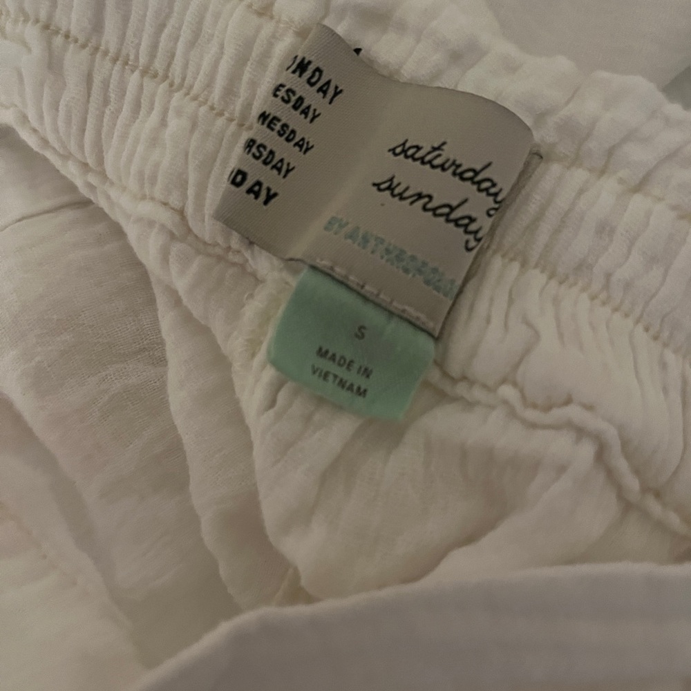 Anthropologie Kimber Paperbag-Waisted Trousers - White - Picture 8 of 8